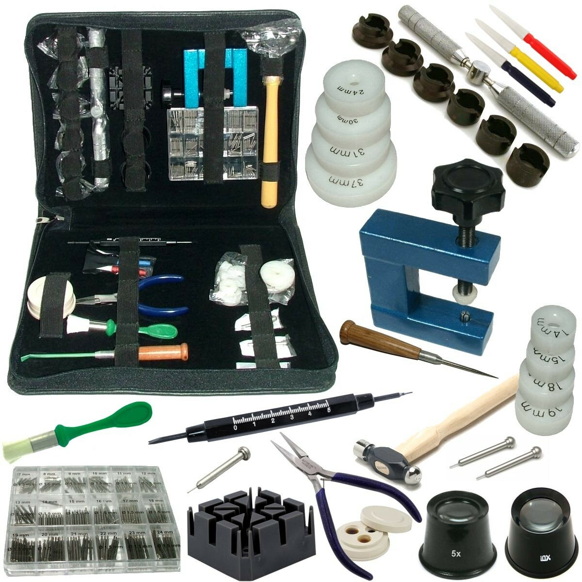 Lot D'outils D'horloger Anciens - Aiguilles De Montre Et Autres