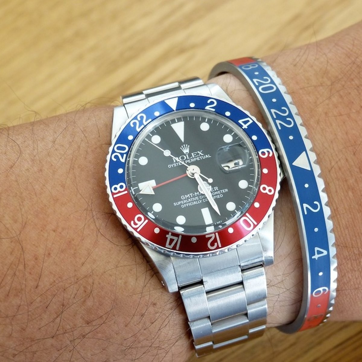 Rolex bleu rouge deals