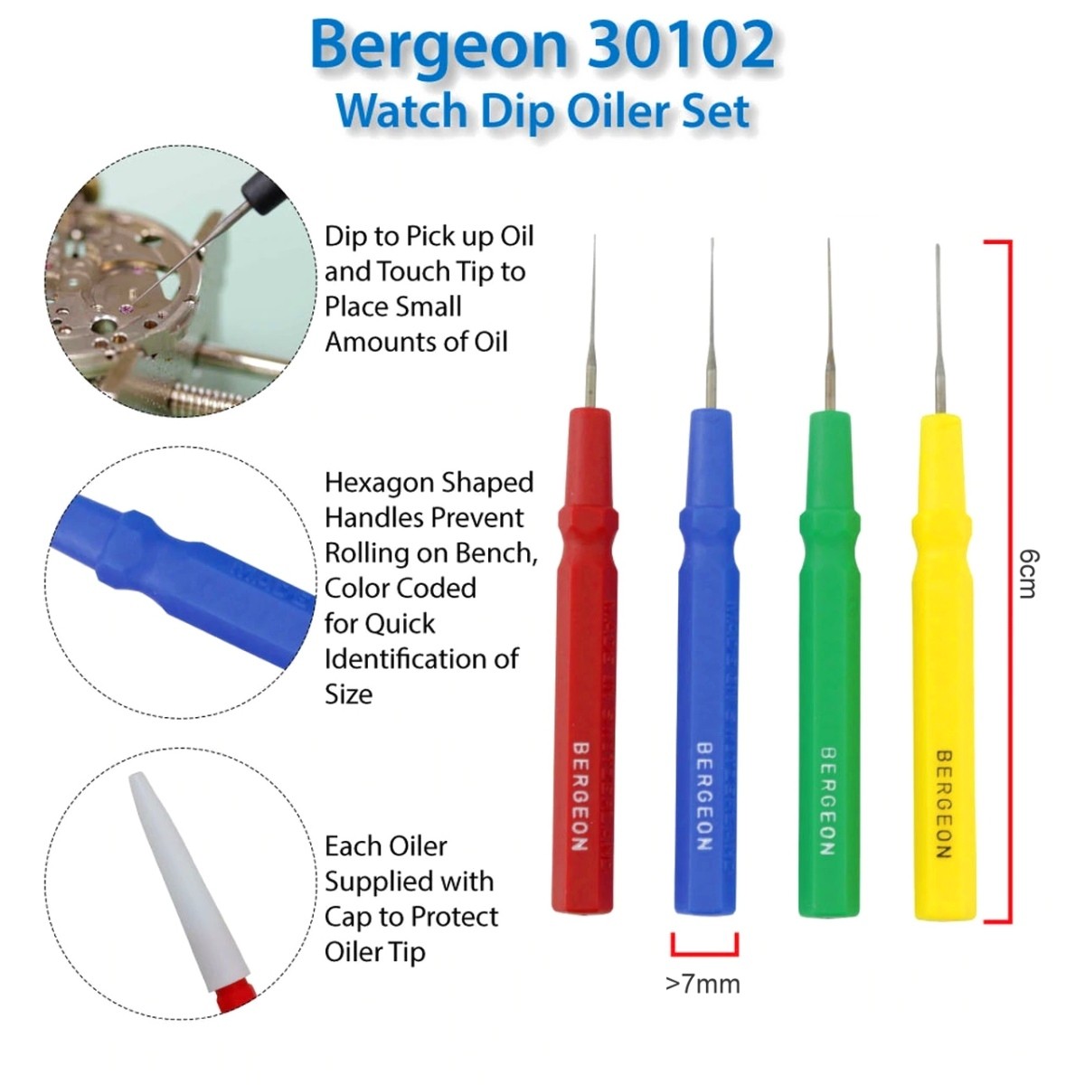 SWISS MADE Bergeon BERGEON grand Pique huile d'horlogerie 30102-CV KD89 Vert 