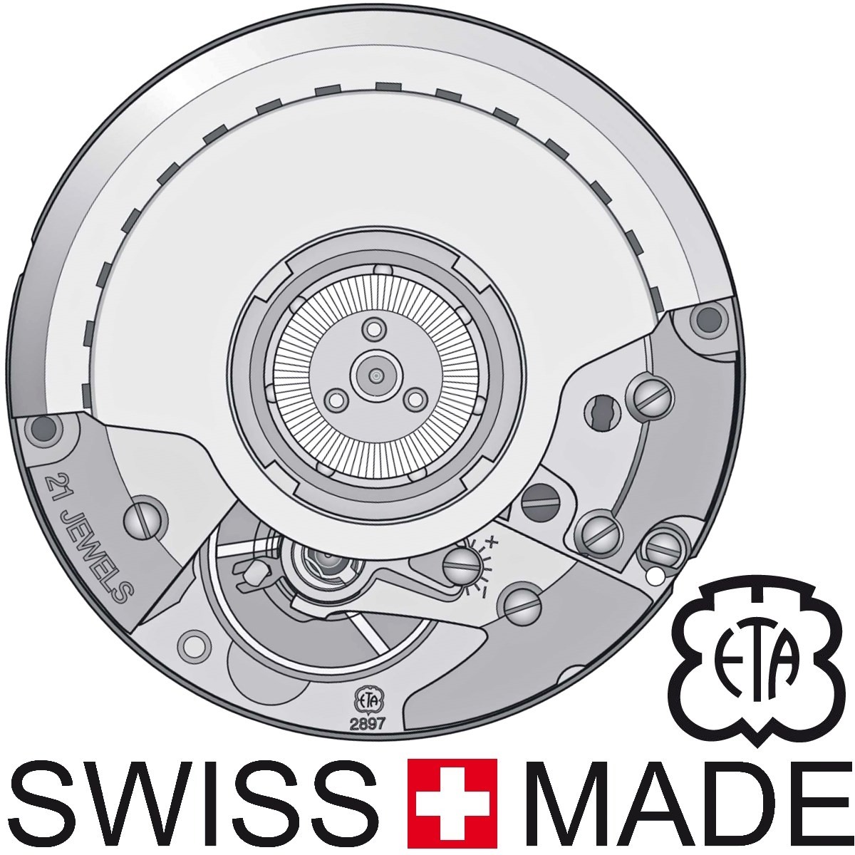 Eta 2897 automatic movement clearance