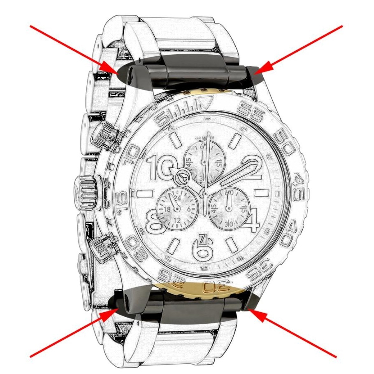 Bélière De Montre à Gousset – Argent – Ovale à Vis – Pièce Neuve Sans Étiquette