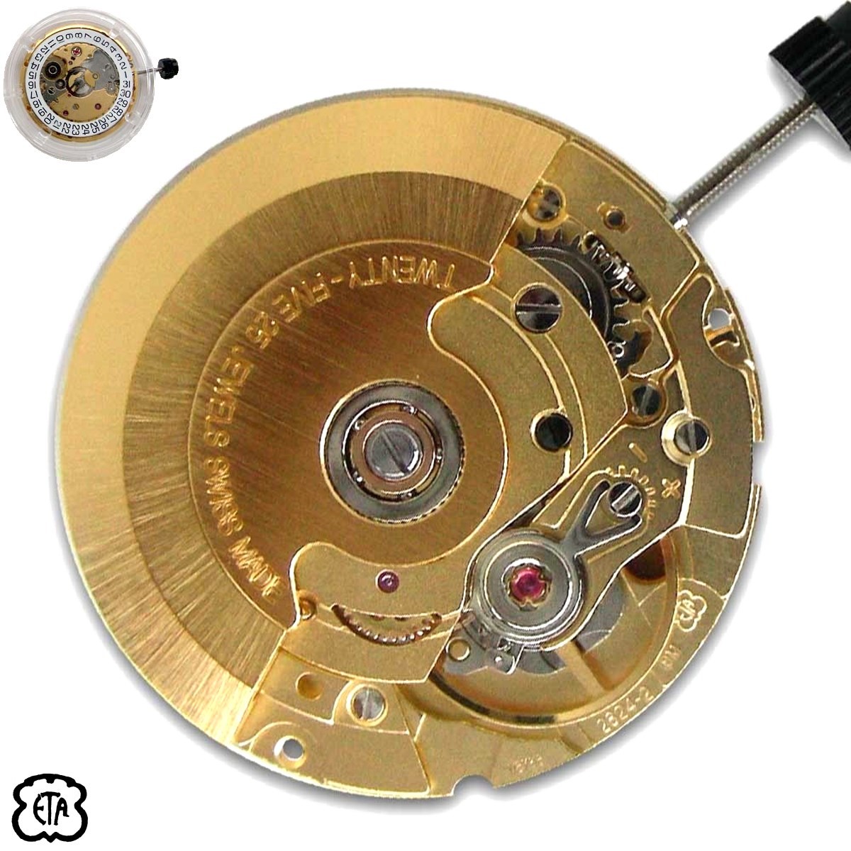 Mouvement montre automatique ETA 2824 2 plaque or Grande boutique pour mouvements ETA