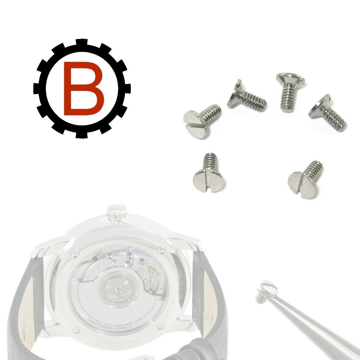 Lot De 9 Fonds De Montre à Visses - Pièces Détachées Pour Réparation De Montres - Occasion