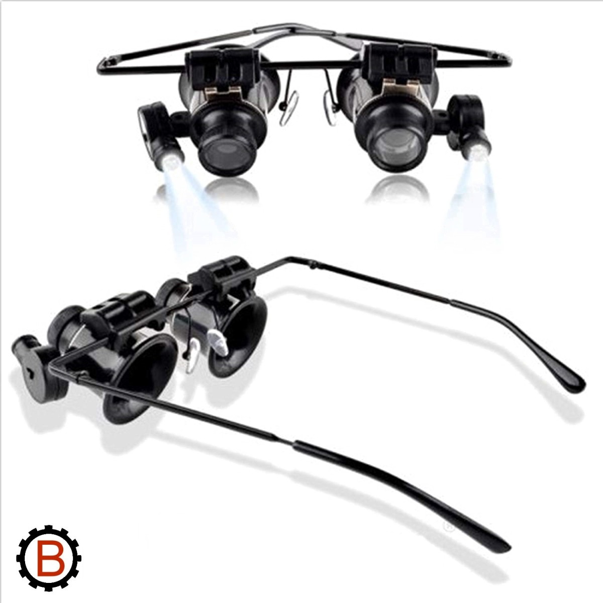 Loupe frontale, loupe professionnelle à double lentille montée, loupe