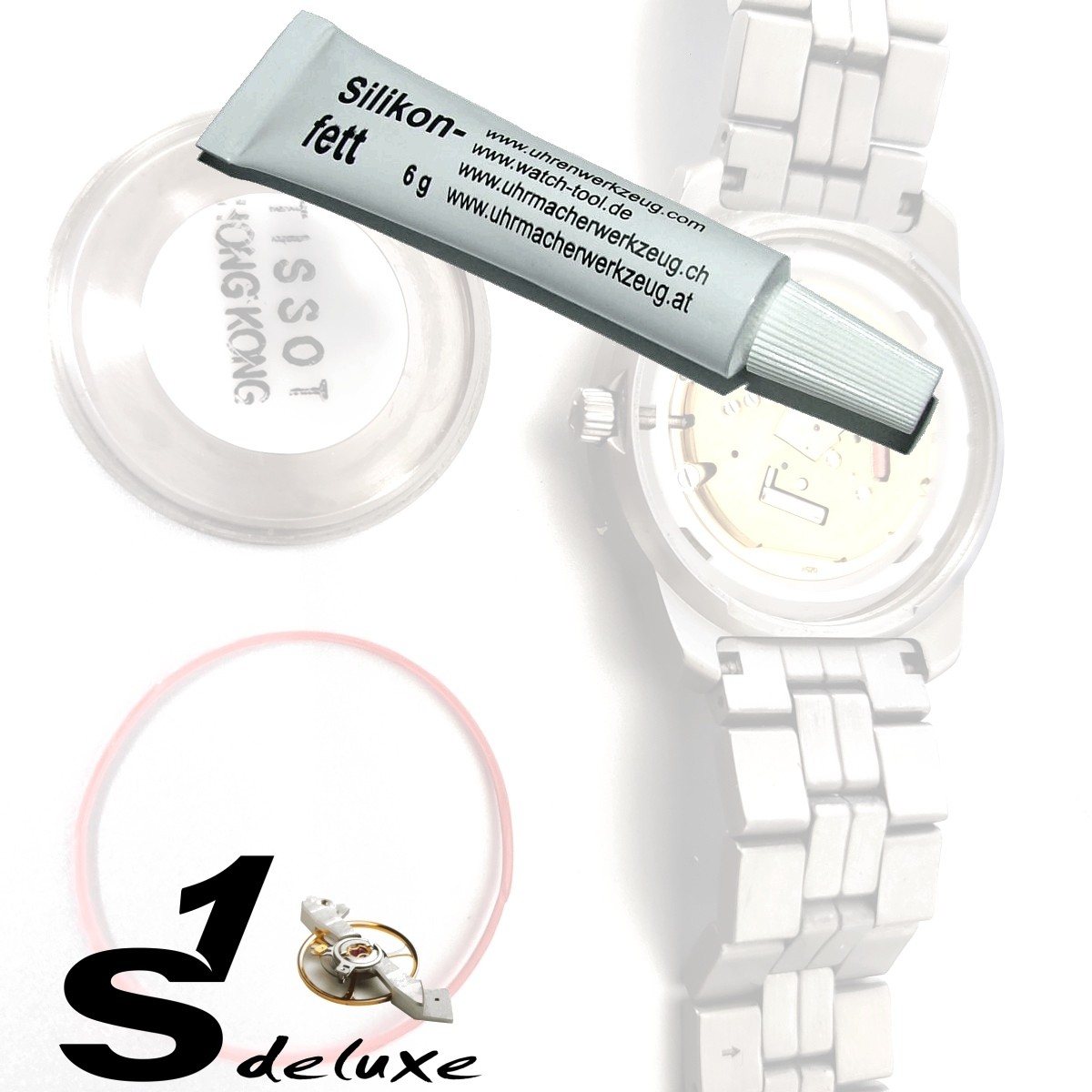 Graisse silicone pour montres SILICON 7plus - pour les fonds de montre,  verres, couronnes de remontoirs et de poussoirs