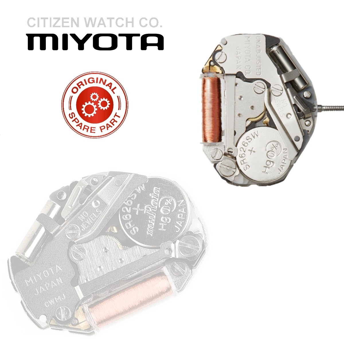 Pile 2430 Mouvement Montre Miyota 2035 Japon Mécanisme Quartz