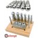 8 bouterolles et emboutir sur socle en bois BULLONGÈ® PRO8
