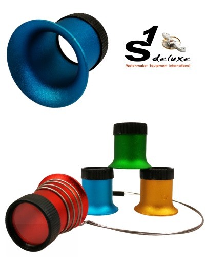 4 loupes d'horloger S1 Deluxe ActiX Coloré incl. serre
