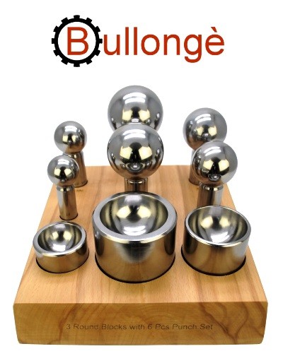 Jeu de bouterolles large SYLEFORM-MEGA9 avec 3 matrices rond