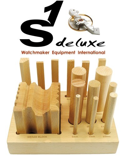 DomeXX-16 BOIS, dé à rainures et 14 triboulet à forger