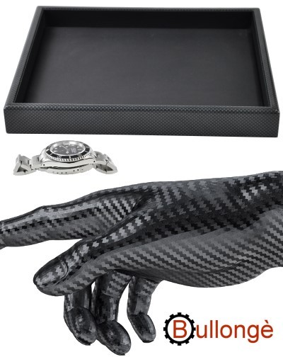 Plateau présentoir BULLONGÈ CARBONIO pour montres