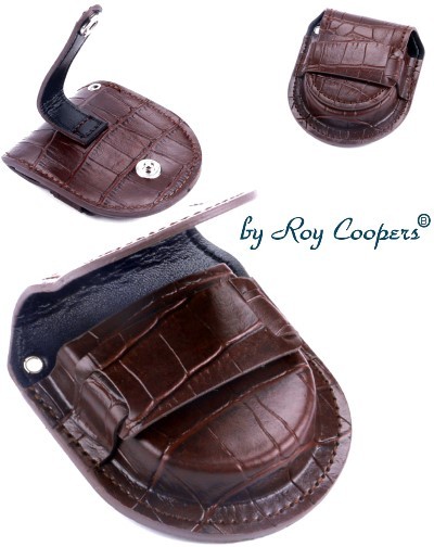 Etui Roy Coopers CROCO BRUN pour montre gousset