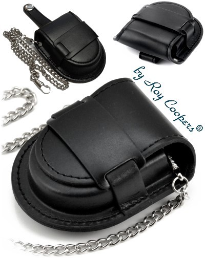 Etui avec chaîne Roy Coopers KROSS NOIR pour montre gousset