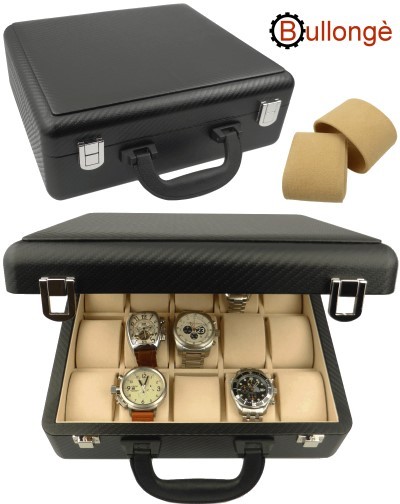 Coffret valise pour 15 montres BULLONGÈ LOUIS CARBONO