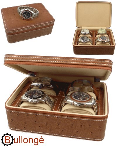 Boite de voyage TRAVELER DIPLOMAT QUAD pour 4 montres