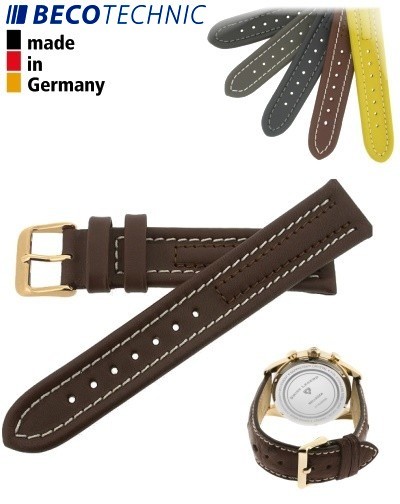 Bracelet de montre Arizona 22mm marron / acier INOX