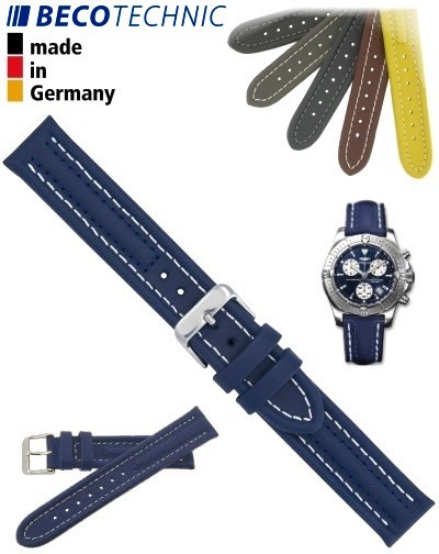 Bracelet de montre Arizona 18mm bleu / acier INOX