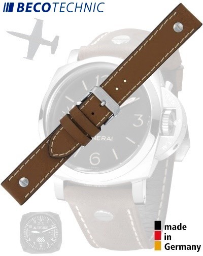 Bracelet de montre en veau CHRONO 26mm brun