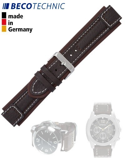 Bracelet de haute qualité TERRASCO en cuir brun 18mm