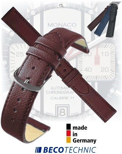 Bracelet montre en cuir NAPPA brun 14mm Inox