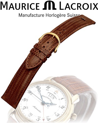 Bracelet de montre MAURICE LACROIX TEJU 20 cognac or
