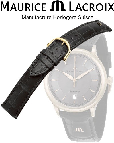Bracelet de montre MAURICE LACROIX LOISIANA noir/or 18
