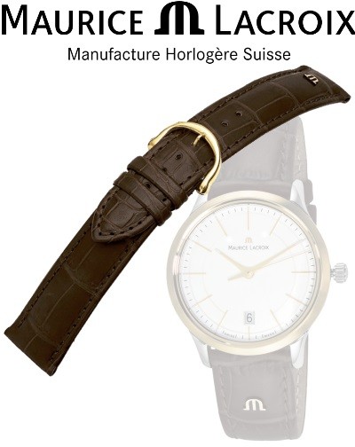 Bracelet de montre MAURICE LACROIX LOISIANA brun/or 18