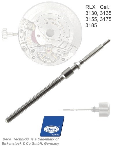 Tige de remontoir pour RLX 3130, 3135, 3155, 3175 etc.