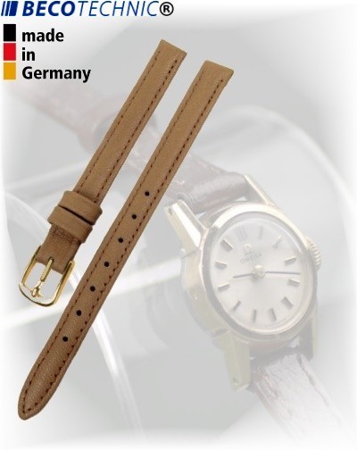 Beco Technic POLO G bracelet de montre en cuir beige 10mm