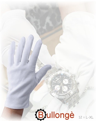 Gants coton de travail d'horloger, taille 12