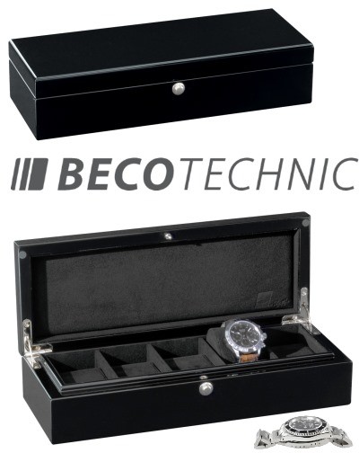 Boîte pour 5 montres BECO TECHNIC PIANO SILK 5 en bois