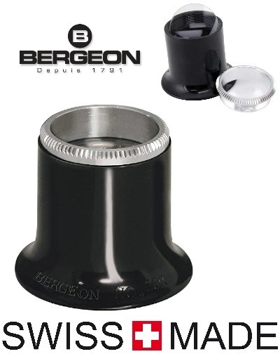 BERGEON 2611 N 2 loupe d horloger 5x avec bague alu demontable Outillage horlogerie