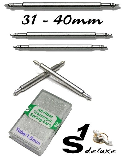 Set de 100 barrettes à resorts ROYAL 31 - 40mm