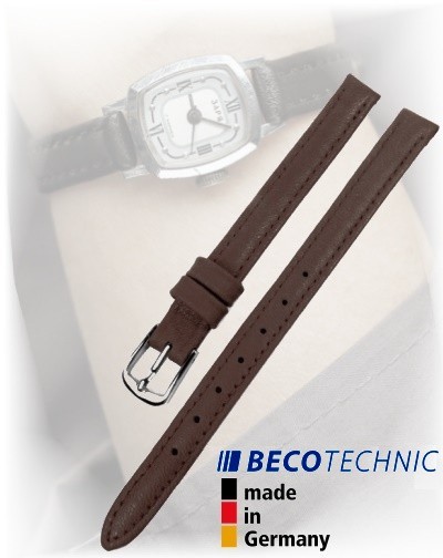 Beco Technic POLO S bracelet de montre cuir brun foncé 8mm