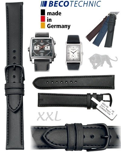Bracelet montre ALL BLACK NAPPA XXL 14mm noir