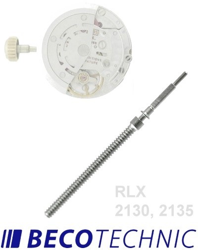 Tige de remontoir pour mouvement RLX 2130 et 2135