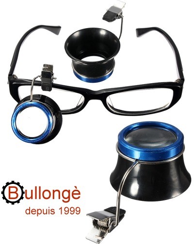 Loupe horloger a clipser sur lunettes BULLONGE 15x Clip on Loupe d horloger pour lunettes