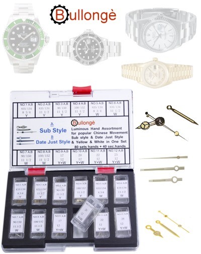 Sets d'aiguilles lumineuses pour montres Sub et Datejust