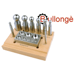 8 bouterolles et emboutir sur socle en bois BULLONGÈ® PRO8