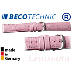 Bracelet de montre cuir LUISIANA croco rose 12mm