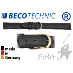 Beco Technic POLO G bracelet de montre en cuir noir de 8mm