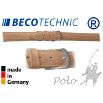 Beco Technic POLO S bracelet de montre en cuir beige 8mm