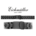 Bracelet acier inox massif OYSTER STYLE NOIR MAT 20