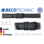 Bracelet montre ALL BLACK NAPPA XXL 12mm noir